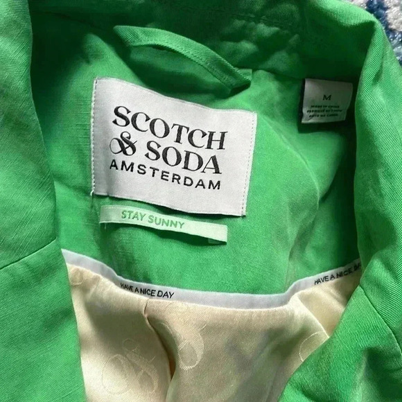 Two piece scotch and soda Amsterdam linen blend double breasted suit M 31/32 - Picture 2 of 10